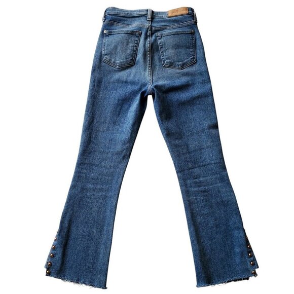 7 For All Mankind Luxe Vintage High Waist Slim Kick Flare Studded Hems Size 24 - Picture 4 of 16